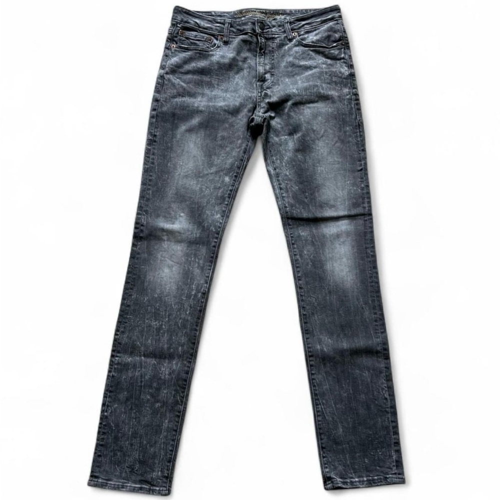 AEO American Eagle EXTREME FLEX Slim (32x34) Stylish Dark Wash Grey Biker Jeans